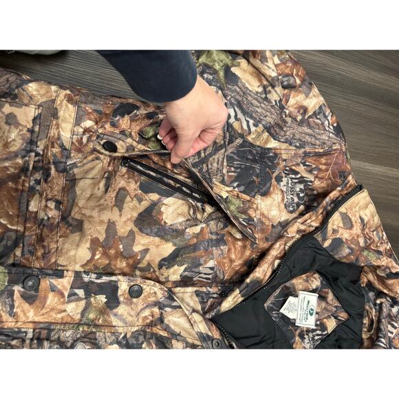 Mossy Oak concealment system jacket Men’s Medium outdoor hunting camo full zip - Picture 5 of 9